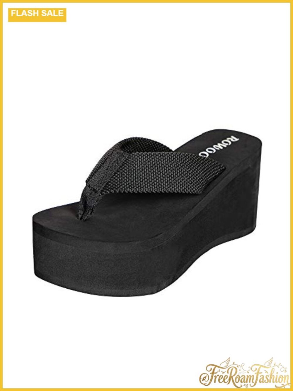 Women Wedge Platform Flip Flops EVA Rubber Sole Thong Sandals